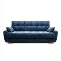 3-Sitzer Sofa Dunkelblau 230 x 100 x 90 cm Polyester Rechteckig