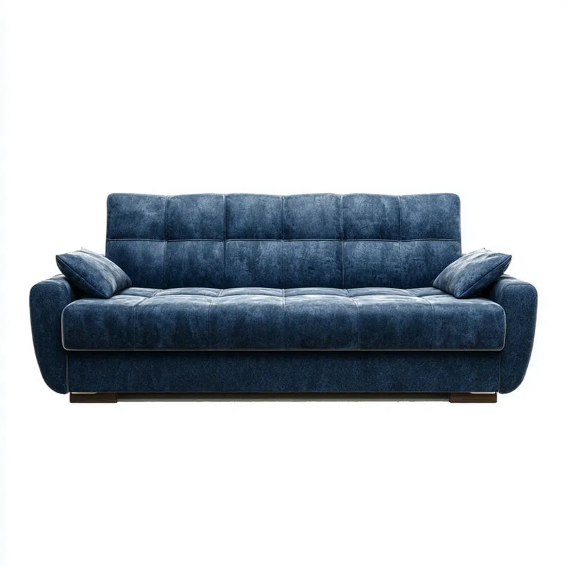 3-Sitzer Sofa Dunkelblau 230 x 100 x 90 cm Polyester Rechteckig