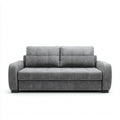 3-Sitzer Sofa Grau 220 x 95 x 90 cm Mikrofaser Rechteckig