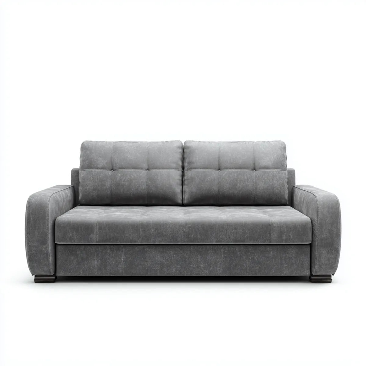 3-Sitzer Sofa Grau 220 x 95 x 90 cm Mikrofaser Rechteckig