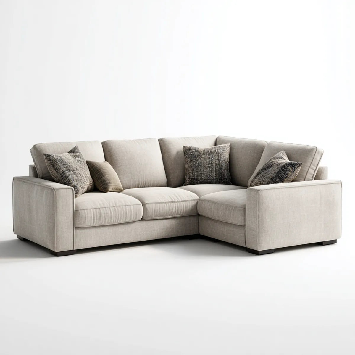 Ecksofa Beige 260 x 180 x 85 cm Polyester L-Form