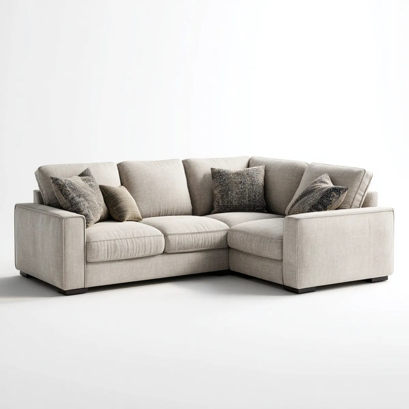 Ecksofa Beige 260 x 180 x 85 cm Polyester L-Form