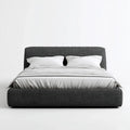 Polsterbett Doppelbett Dunkelgrau 180 x 200 cm Polyester Rechteckig