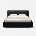 Polster-Doppelbett Schwarz 180 x 200 cm Polyester Rechteckig