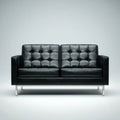 2-Sitzer Sofa Schwarz 145 x 78 x 82 cm PU-Kunstleder Rechteckig