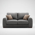 2-Sitzer Sofa Grau 170 x 90 x 85 cm Polyester Rechteckig