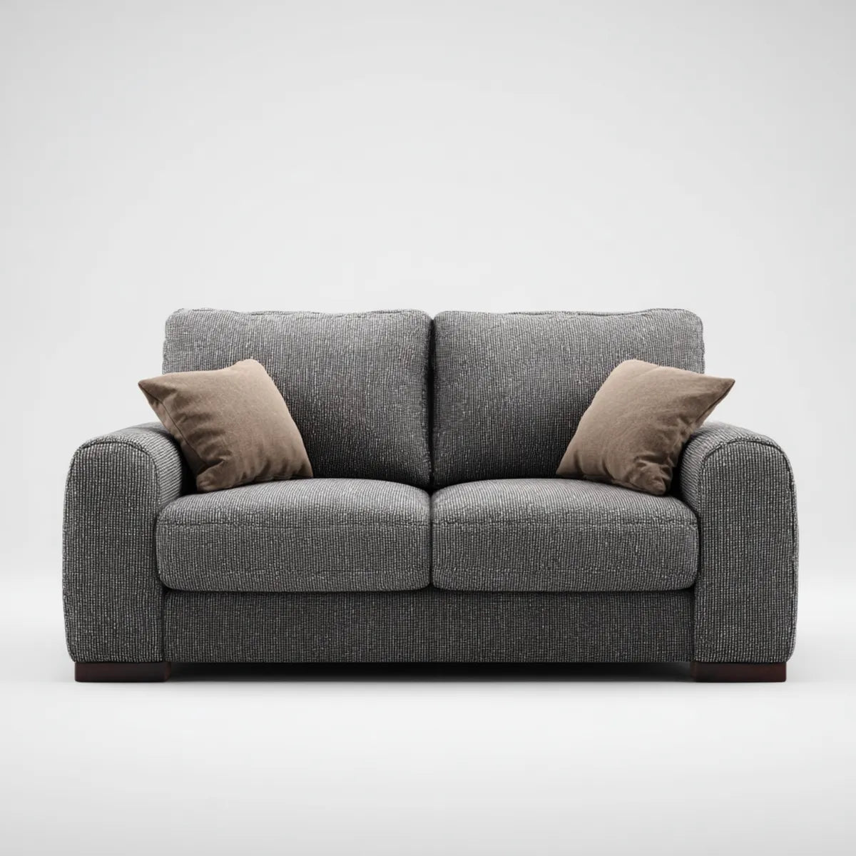 2-Sitzer Sofa Grau 170 x 90 x 85 cm Polyester Rechteckig