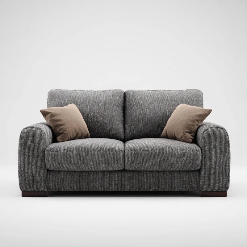 2-Sitzer Sofa Grau 170 x 90 x 85 cm Polyester Rechteckig